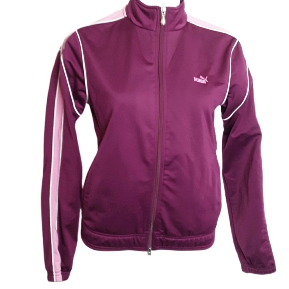 Puma Classic Burgundy Track Jacket EUC sz M